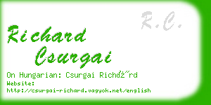 richard csurgai business card